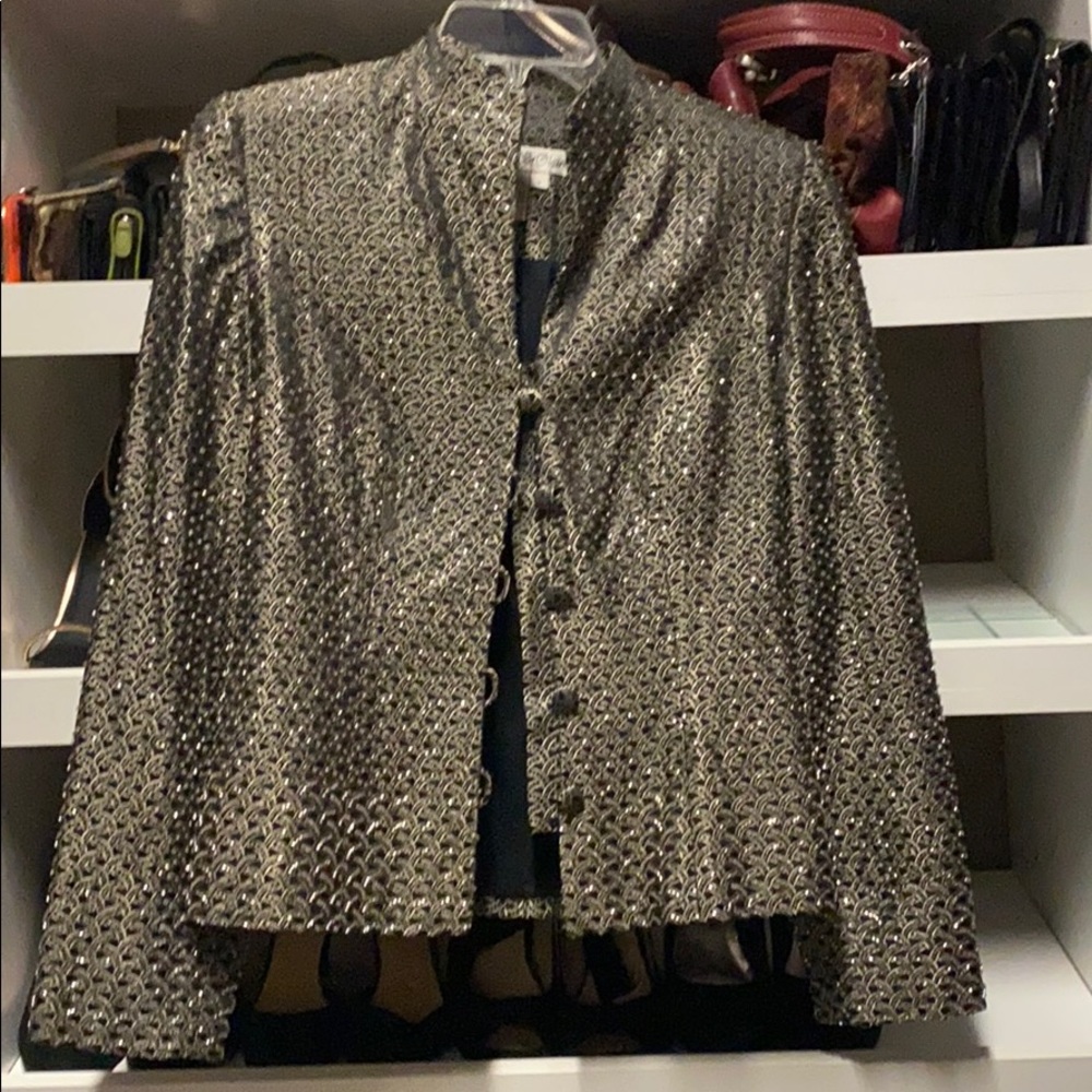 Sequin silver black jacket